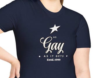Gay Pride grappig T-shirt LGBTQ-cadeau uniseks softstyle-T-shirt