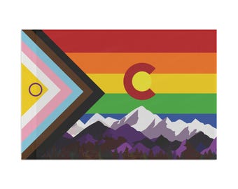 Gay Pride-vlag Colorado-embleem Regenboogvlag en Colorado-liefhebbers LGBTQ Gay Lesbian Gift Colorado LGBTQ Gift Gay Keepsake