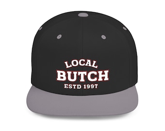 Gay Pride Butch Lesbian Flat Bill Snapback Hat Custom Hat Personalized Stylish Baseball Cap for Women Lesbian Gift Butch Dyke Cap Gay Gift