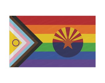 Bandiera dell'orgoglio gay Arizona Design * Decorazione per la casa LGBTQ+ Bandiera personalizzata per celebrazioni Arte da parete Regalo per alleati Bandiera personalizzata Gay Pride Arizona Pride