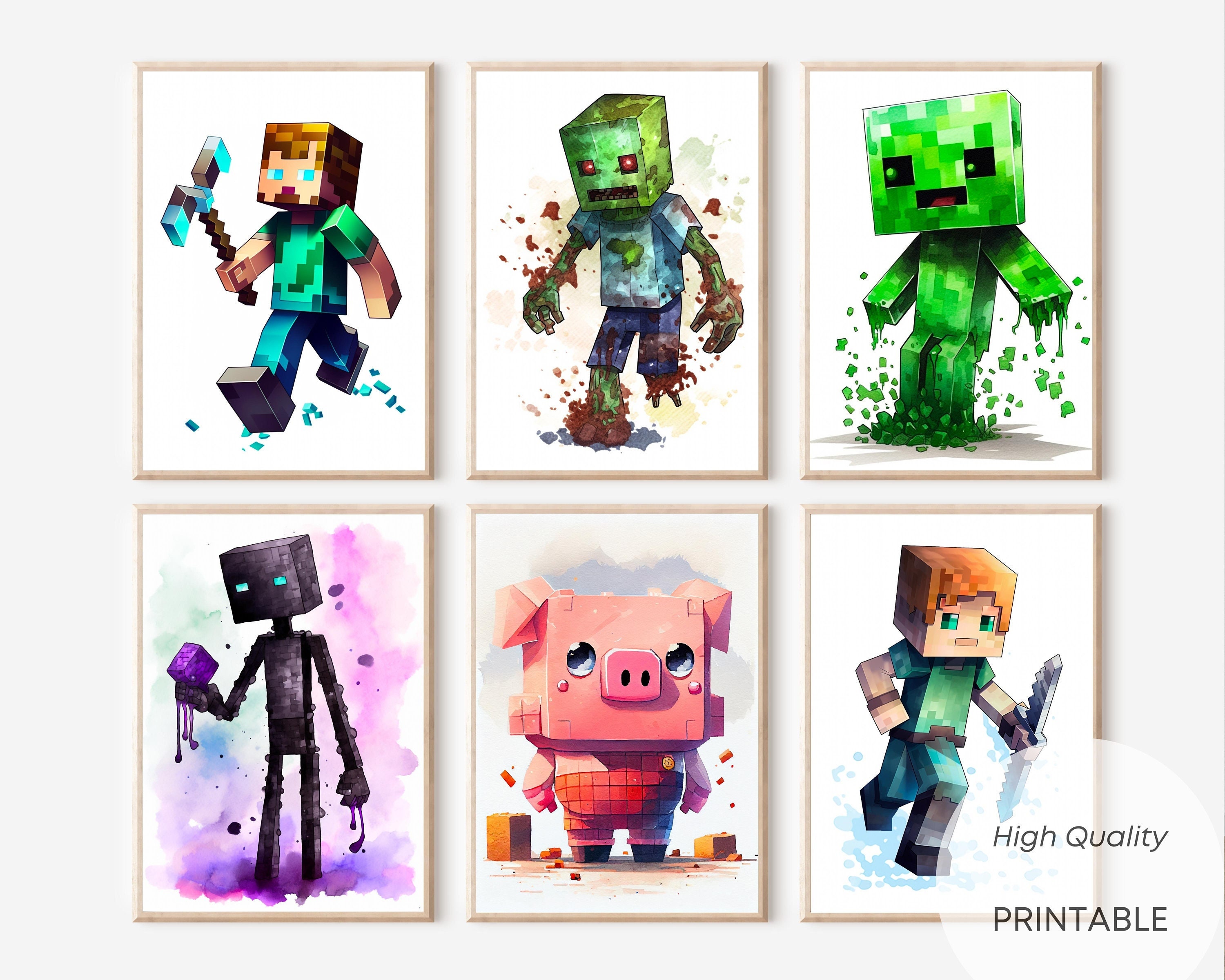 Minecraft Enderman and Creeper Poster for Sale by ddkart