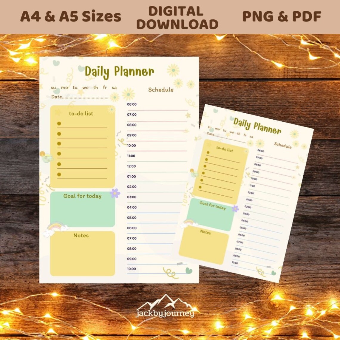 24 Hour Planner,24 Hour Daily Planner Printable,daily Planner Printable ...