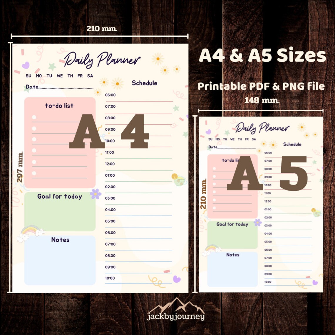 24 Hour Planner,24 Hour Daily Planner Printable,daily Planner Printable ...