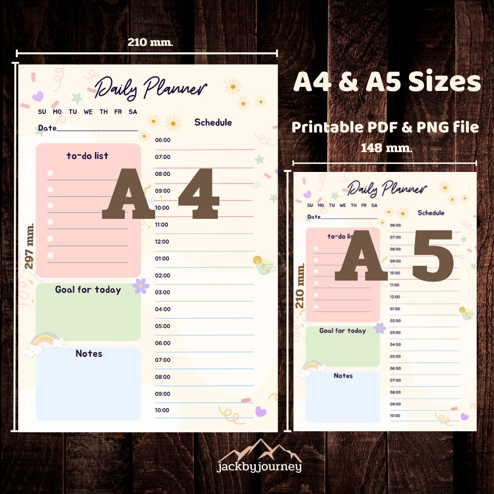 24 Hour Planner,24 Hour Daily Planner Printable,daily Planner Printable ...