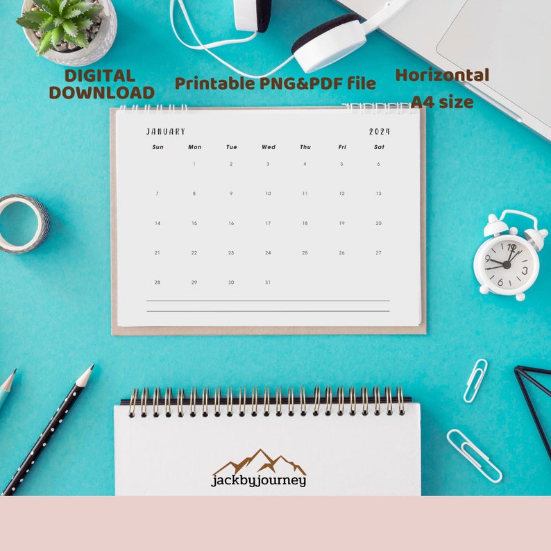 2024 Travel Calendar2024 Wall Calendar2024 Calendar Etsy