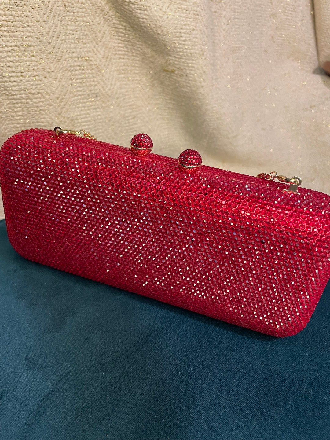 Rhinestone Embellished Clutch Bag