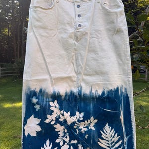 Cyanotype Botanical Skirt