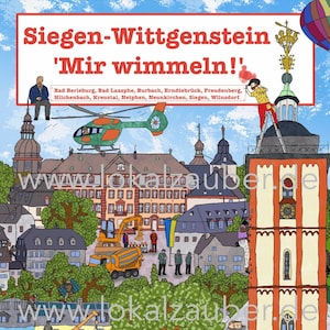 Siegen-Wittgenstein mir wimmeln: Wimmelbuch aus dem Siegerland, Kinderbuch Bild 1