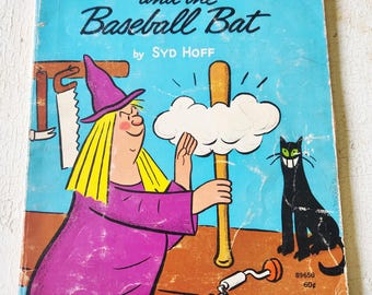 The Witch, The Cat, and the Baseball Bat, Vintage Witch Paperback Book 1971 by Syd Hoff