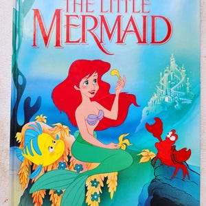 Vintage Walt Disney-boek De kleine zeemeermin