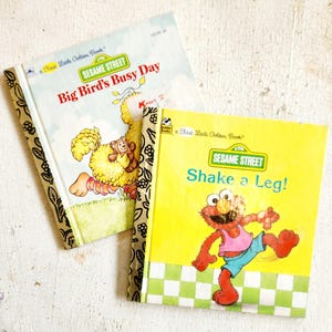 Vintage Sesamstraße Goldenes Buch Set