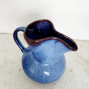 Pittsfield Potters Blue Glazed Creamer Pitcher