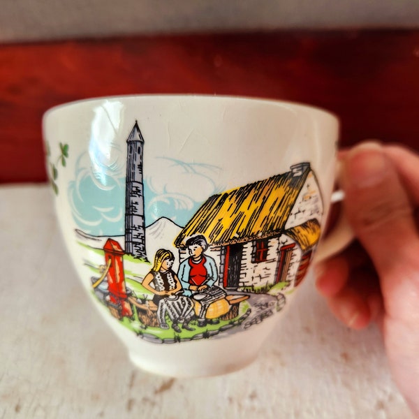 Vintage Carrigaline Pottery cup - cork, Ireland - made in Ireland