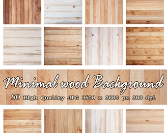 Texturas minimalistas de fondo de madera, conjunto de papel digital (descarga digital)