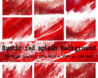 50 fondos con salpicaduras rojas y texturas de terror (descarga digital)