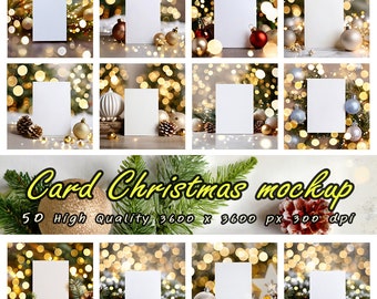 50 maquetas de tarjetas navideñas, diseños festivos (descarga digital)