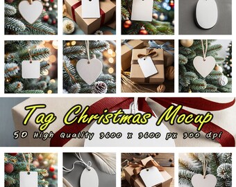 50 maquetas de etiquetas de regalo y papelería (descarga digital JPG)