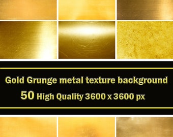 50 texturas grunge doradas desgastadas y fondos metálicos (descarga digital)