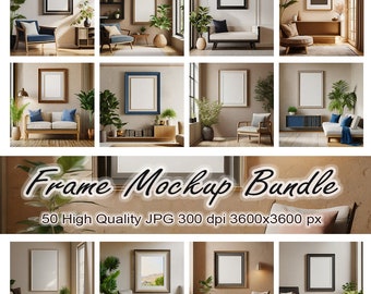 Paquete de maquetas de marcos, fotos de stock con estilo (descarga digital JPG)