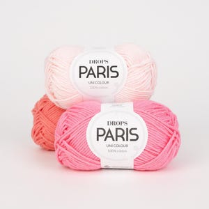 Hilo Drops Paris, Hilo 100% algodón, Hilo para tejer, Hilo Summer Soft Light, Hilo de crochet, Hilo de algodón para crochet, Hilo natural, Hilo para bebé