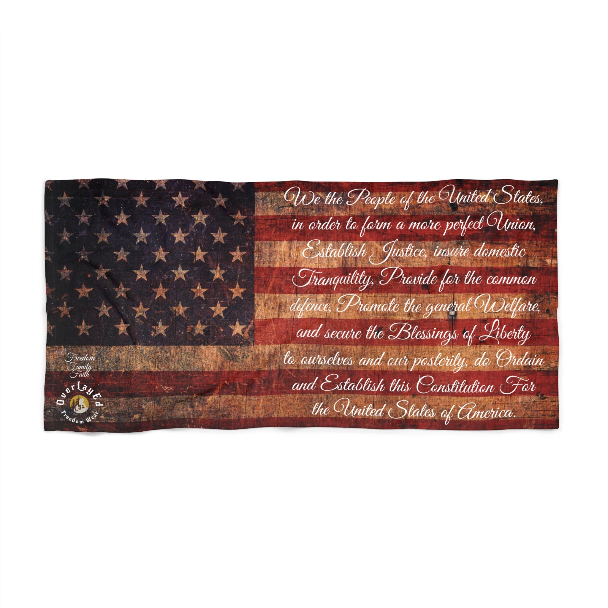 Beach towel american flag towel preamble beach chair throw patriotic