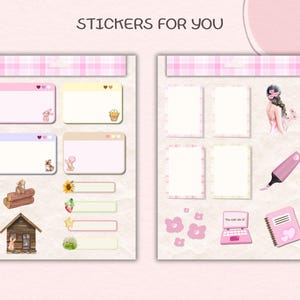 All-in-one bundle preview: notebook, templates, and digital sticker pack