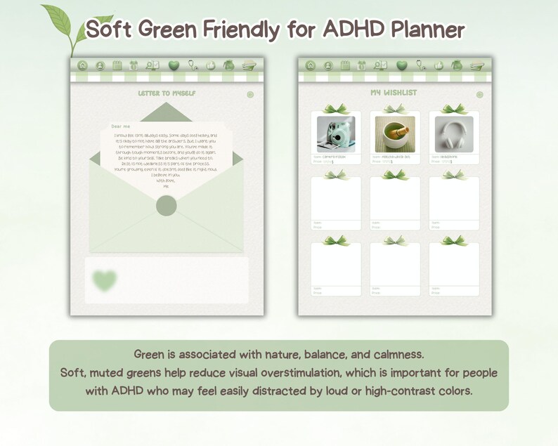 Soft Green Digital Planner for Goodnotes: Hyperlinked Template ...