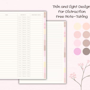 cute digital notebook with soft pastel design