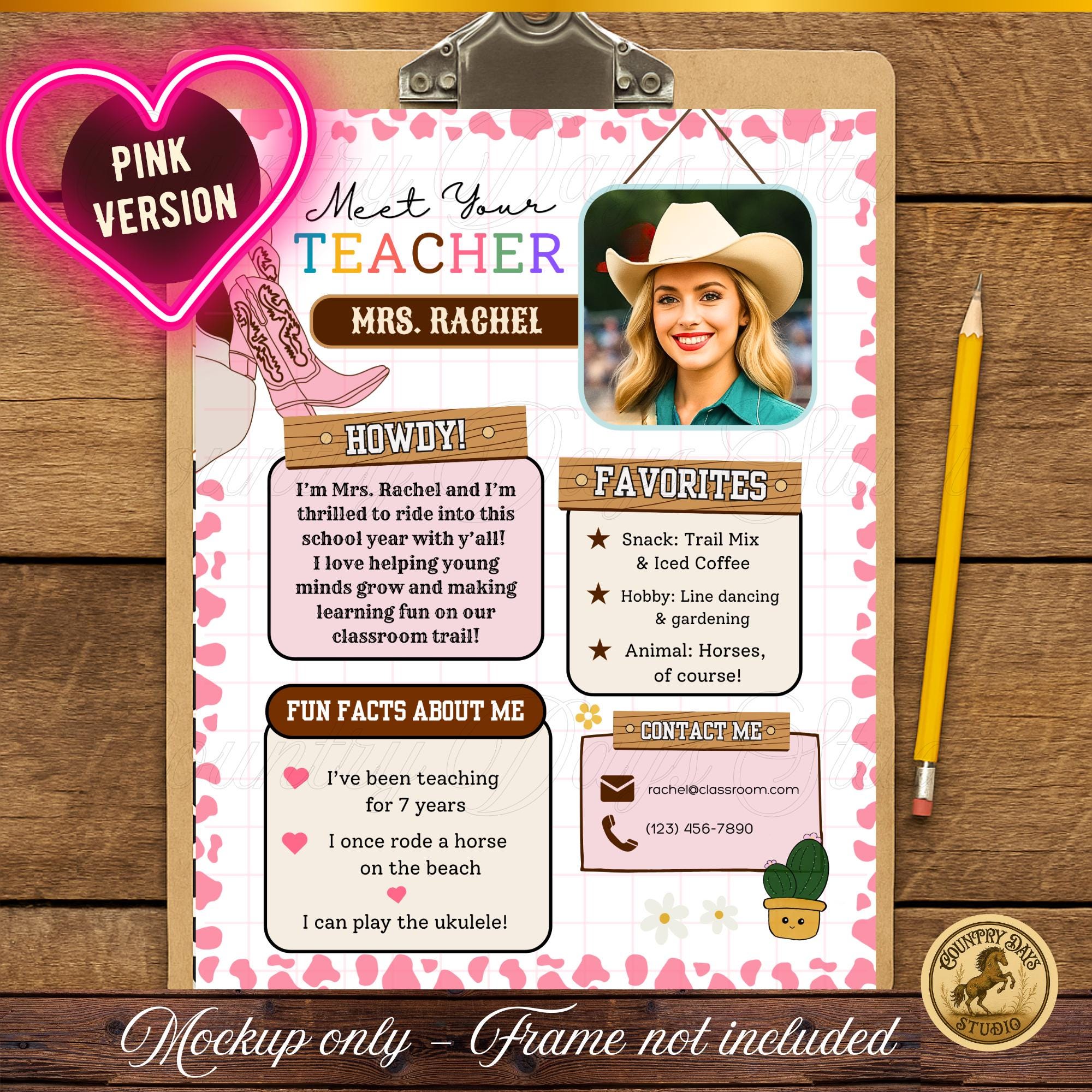 Editable Western Meet the Teacher Template | Cowboy Classroom Welcome ...