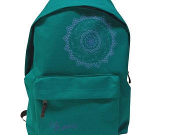 Sac à dos vert pour ados « mandala edition »