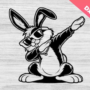 Tamponner Pâques svg, lunettes de soleil lapin, lapin hip-hop, lapin de Pâques, lapin mignon SVG, svg lapin cool hip-hop, joyeuses pâques Svg, pâques drôles, Cricut