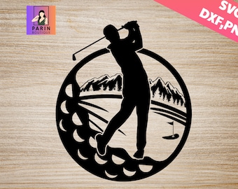 Golfista masculino svg, golf svg, club de golf png, pelota de golf svg, golf svg, silueta de golfista, monograma de golf svg, jugador de golf svg, bosque svg, deporte, cricut