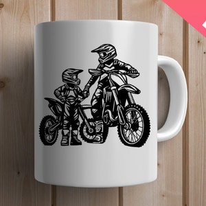 Vater und Sohn SVG Png, Motocross SVG, Vater Motocross SVG, Sohn Motocross SVG, Vater und Sohn Vektor, wie Vater wie Sohn, US Motocross, Cricut