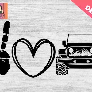 Vrede liefde off-road SVG, liefde vrachtwagen SVG, offroad SVG, 4x4 4wd SVG, Amerikaanse vrachtwagen SVG, vrede liefde off-road, vrede hand hart offroad, eend offroad Cricut