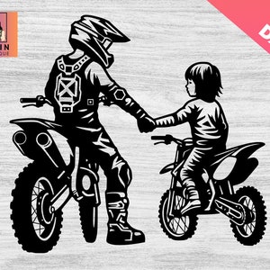 Vater und Sohn SVG Png, Motocross SVG, Vater Motocross SVG, Sohn Motocross SVG, Vater und Sohn Vektor, wie Vater wie Sohn, US Motocross, Cricut