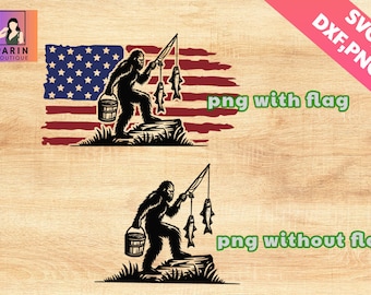 Bigfoot Fishing Svg,Engraçado Bigfoot Svg,Big Foot Svg,Yeti svg,Sasquatch Svg,Cut Bigfoot Clipart Pescador,Pai pescador,Sasquatch decalque,Circut
