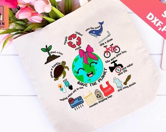 Earth Day Every Day Svg Png, Eco-vriendelijk, Save the Planet Clipart, Recycle Green Earth, Milieu, Sublimatie Design, Retro Earth, Cricut