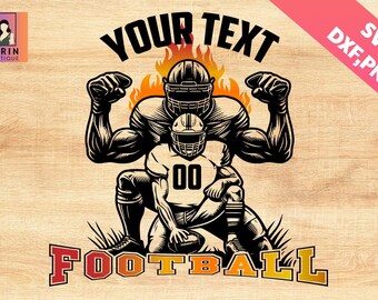 Customized Football Player Svg, Two Football Players Season Svg,Football player svg, Football Season svg,Football Team,Senior Sports,Cricut