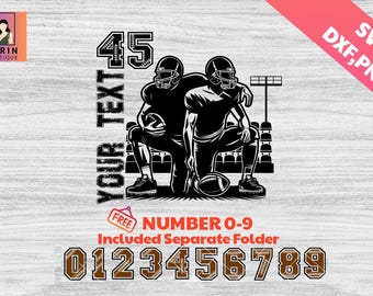 Customized Football Player Svg, Two Football Players Season Svg,Football player svg, Football Season svg,Football Team,Senior Sports,Cricut