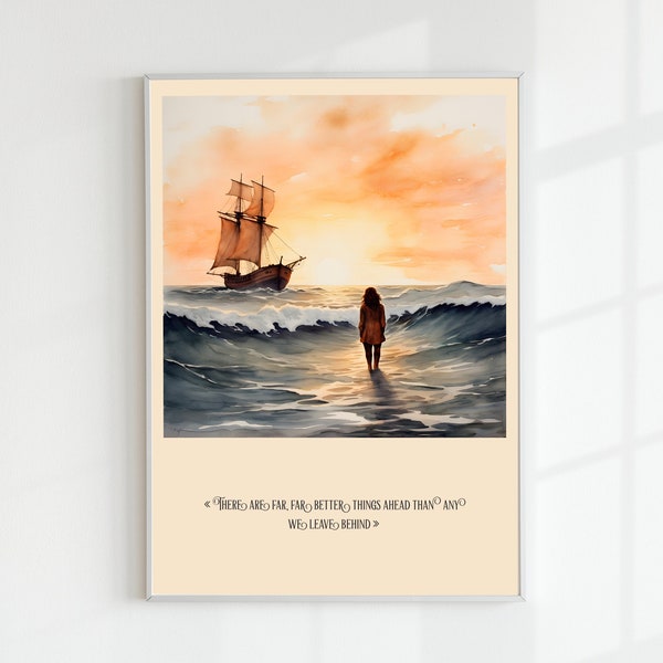 Not a goodbye - Narnia watercolor poster - Lucy's journey