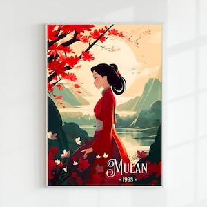 Princess Mulan - Vintage digital Poster