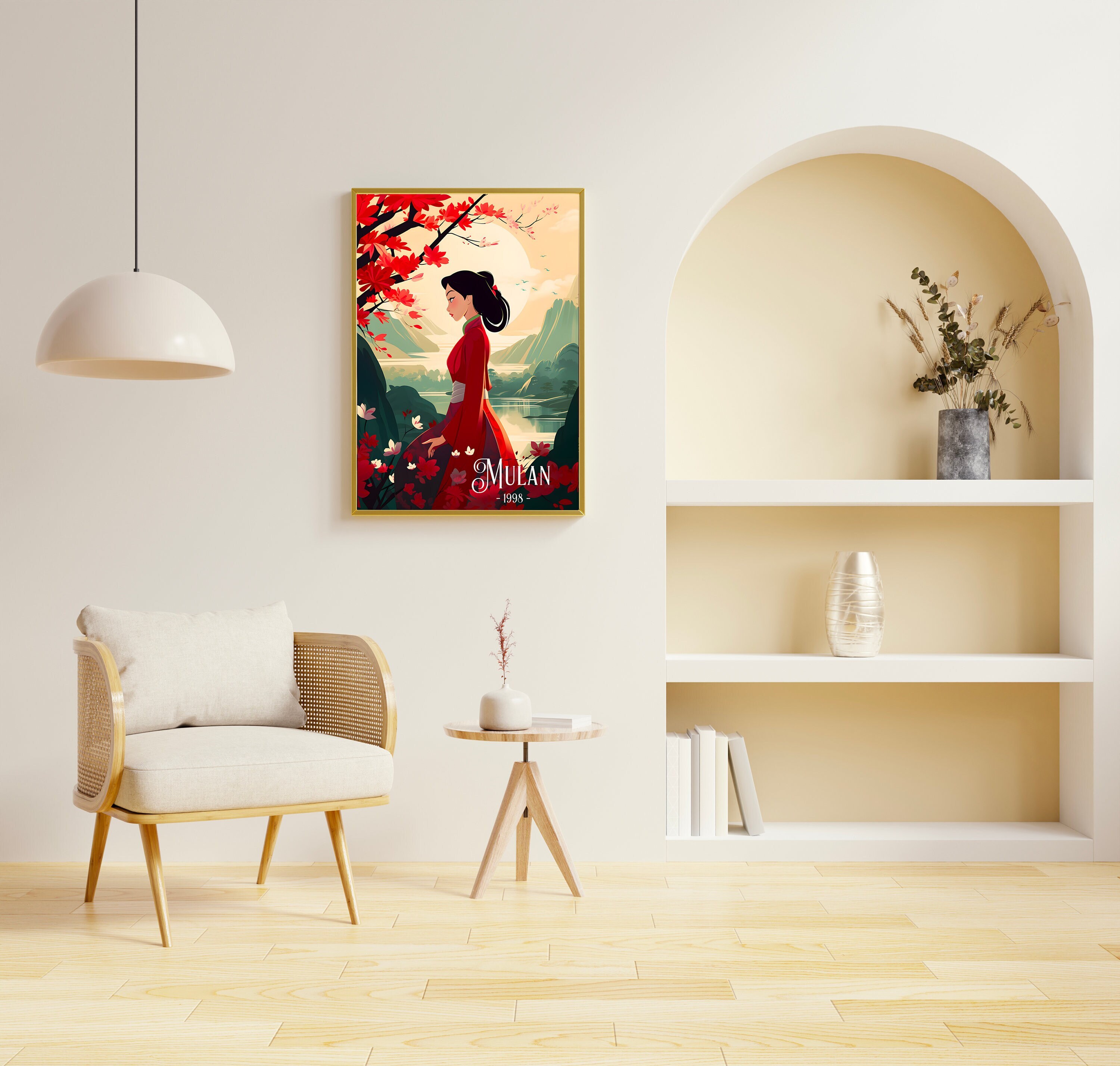 Princess Mulan - Vintage Digital Poster - Etsy