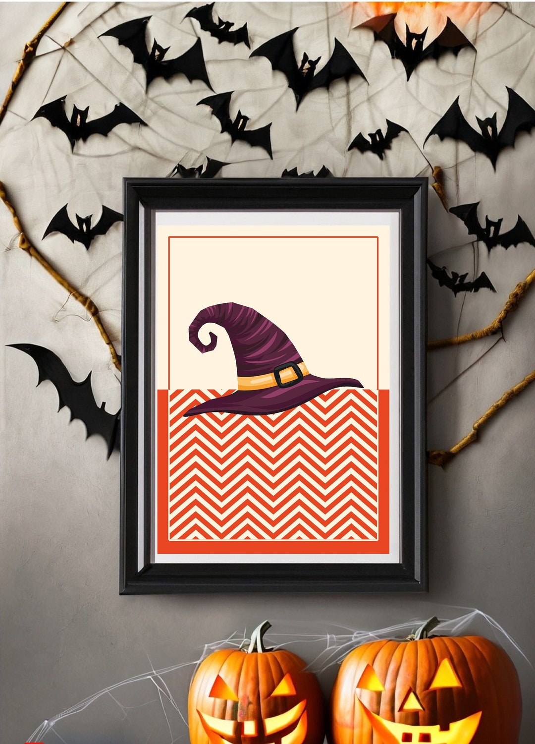 Halloween Printable Decor Witch Hat Halloween Bundle Etsy