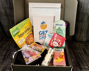 Gute Besserung Geschenkbox - Erkältungsset - Geschenk zur Genesung - Gesundheit - Wohlfühlset - Geschenkset