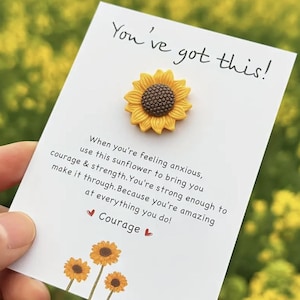 Pocket Hug Sonnenblume | Süßer Begleiter für Mut & Freude | You've Got This
