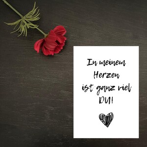 Postkarte "In meinem Herzen ist ganz viel DU!" - A6