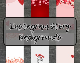 24 Fondos de historias de Instagram - Día de San Valentín - Fondos de historias - Día de San Valentín - Fondo de pantalla - Plantilla - Papel digital - Redes sociales