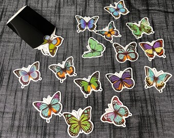 25 Aufkleber Sticker Schmetterlinge - Frühling - Scrapbook - Journaling - Bullet Journal - Bastelzubehör - bunt gemischt