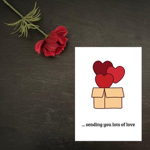 Carte postale « Je t'envoie plein d'amour » - Carte de vœux - Anniversaire - A6