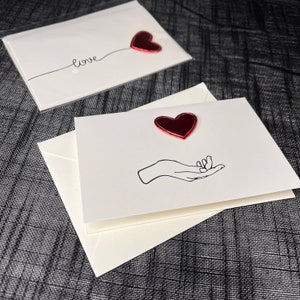 Wenskaart met 3D-hart - diverse motieven - hoogwaardige vouwkaart met envelop